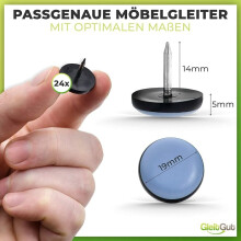 Deslizadores de Teflon para Pés de Cadeiras, Resistentes e Duráveis em PTFE, com Superfície Lisa e Fácil Instalação, Almofadas Protetoras para