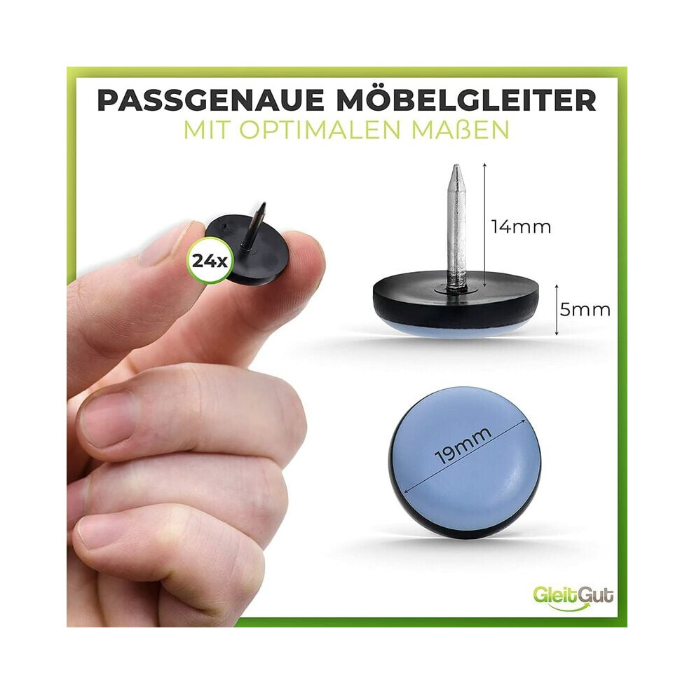 Teflon Chair Leg Gliders For Wide Application, Durable Ptfe Heavy Duty Sliders With Smooth Surface Easy Installation Protective Pads For Furniture 9169997099150