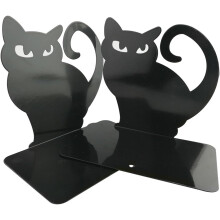 Accessorio da scrivania carino, fermalibri decorativi a forma di gatto nero antico, supporti per libri funzionali ed eleganti per la casa o