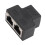Διαχωριστής Ethernet υψηλής ταχύτητας Internet RJ45Αρσενικό σε θηλυκό προσαρμογέα 2