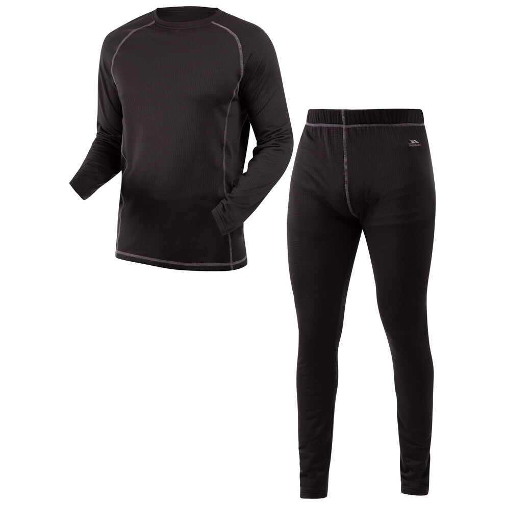 Trespass Adults Base Layer Set Sandler Black Extra Large - Image 2