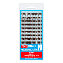 Peco N Set Track 8 X St-1 Standard Straight, 87Mm Long