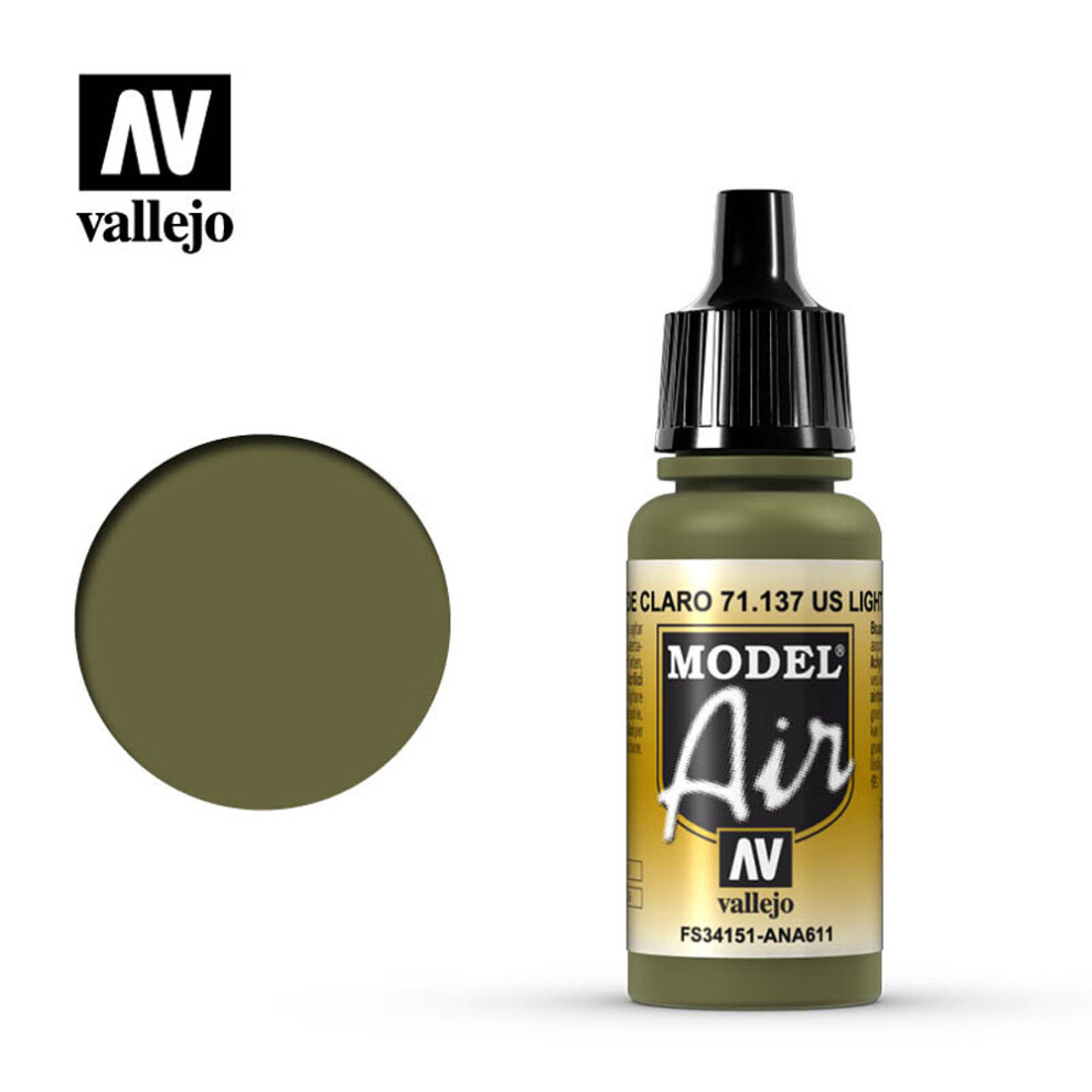 Val137 - Av Vallejo Model Air 17ml  - Us Light Green (fs34151)