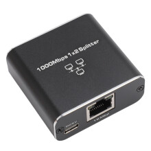 Gigabit Ethernet Splitter 1 auf 2 RJ45 & Type C 1000Mbps Aluminum