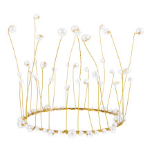 3Stk Perlen Cake Crown Weiß Hochwertig Für Kuchen Hochzeit