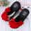 3Stk Schwarze Damen Slipper Gepolstert Elegant 11