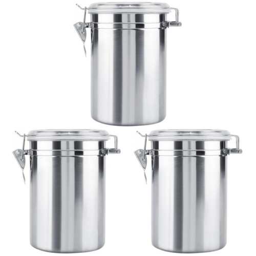 3Stk Silber Vorratsdosen Bohnen Frischhaltebox 1