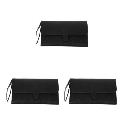 3St Lederen Zwart Etui Praktisch Lichtgewicht 2