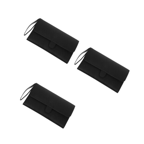 3St Lederen Zwart Etui Praktisch Lichtgewicht 1