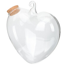 5Stk Transparente Glasflaschen Herz Wishing Bottle Zum Aufhängen