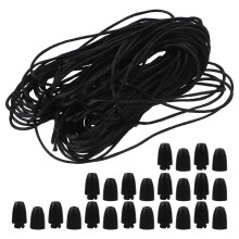 5Sets Schwarze Geflochtene Bastelseile Mit Verbindungsschnalle Für DIY