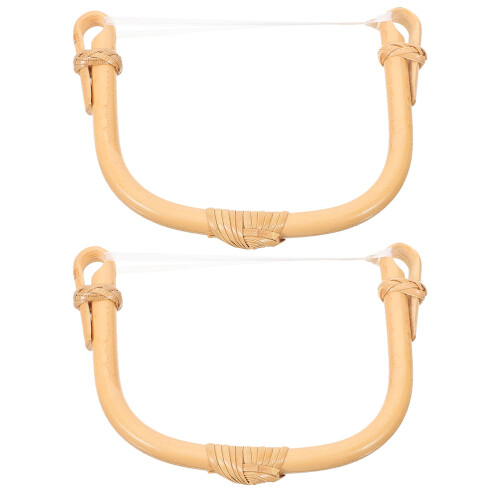 10Ud Mango De Tetera De Bambú Beige Con Rústico Y