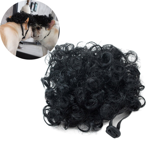 3Stk Schwarze Pet Perücken Haaraccessoires Für 1