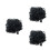 3Stk Schwarze Pet Perücken Haaraccessoires Für 3