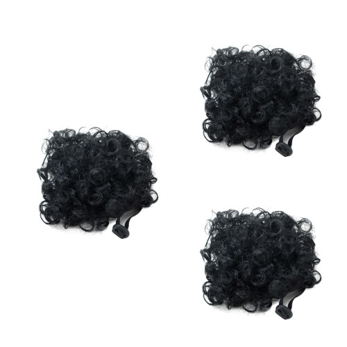 3Stk Schwarze Pet Perücken Haaraccessoires Für 2