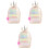 3Stk Campus Rucksack Weiß Schulrucksack 3