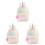 3Stk Campus Rucksack Weiß Schulrucksack 2