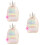 3Stk Campus Rucksack Weiß Schulrucksack 7
