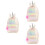 3Stk Campus Rucksack Weiß Schulrucksack 6