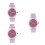 3Ud Niños Transparente Rosa Silicona Glitter Resistente Y Cómodo 8
