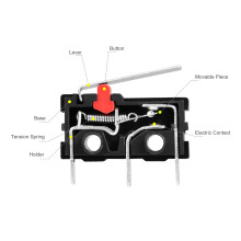 3Stk Micro 125V 5A Gerade Langlebig Für Automaten Schwarz
