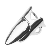 Fingerspitzen-Nagelpanzerringe, Y2k-Ringe, verstellbare-Silber