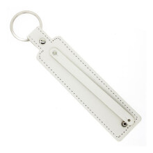 14 Colors Men PU Leather Keychain Casual Unisex Business-White