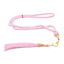 Bracelet de perles rondes de 6MM, Tasby musulman- Rose