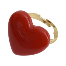 Acryl open ring cartoon hart/beer ring statement-stijl 1