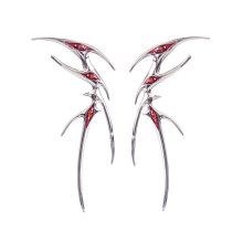 Clip d'oreille gothique Punk papillon pour femmes, mode strass