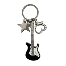 Porte-clés pendentifs de guitare en alliage Vintage,-B