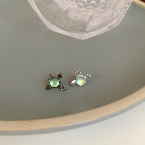 Boucles d'oreilles asymétriques ange et démon, bijoux, Piercing, 1