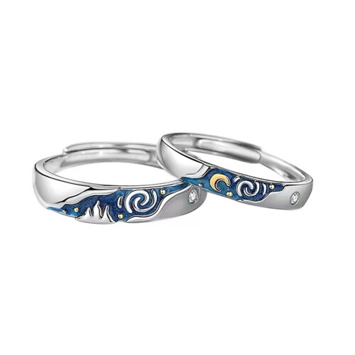 Women Men Romance Finger Ring Adjustable Open Student-Ladies 2