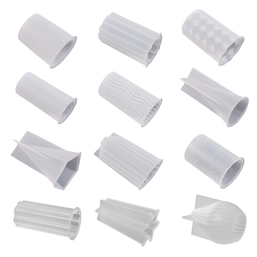 Moule en Silicone pour bougie cylindrique, pour-cône hexagonal 1