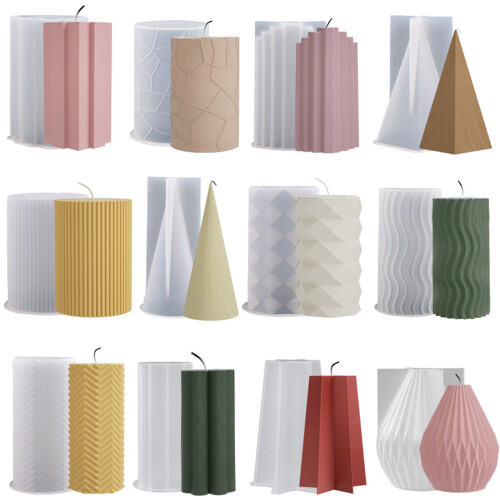 Cylinder Candle Mold,Pillar Silicone Mold for-four leaf clover 2