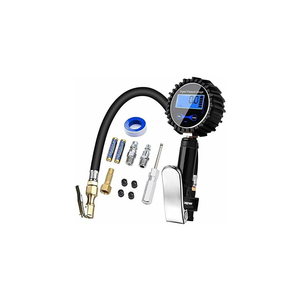 Tire Inflation Mastery, Digital Tire Inflator With Pressure Gauge Offers High-Quality Steel & Brass Components, Ensuring Durability & Accuracy For 9448196591307