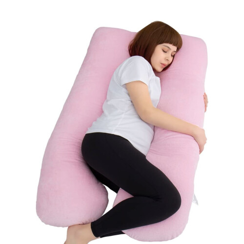 Extra Large Body Pillow, Promotes Spinal Alignment, Safe Packaging, Polyester Jersey Knit, U Shaped Full Body Pillow, Versatile Multi-Functional 1