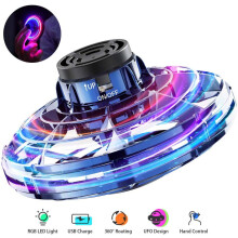Dróin Bheaga Láimhoibrithe, Rothlóir UFO Sábháilte agus Frith-Thitim, Rothlú 360 Agus Dath Geal LED, Inaistrithe & Muirearú USB, Bréagáin