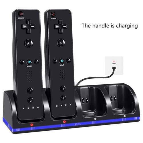 Multi-Controller Charging Dock, Designed for Wii with Stable Charging Performance and Rechargeable Batteries 2