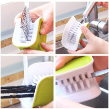 Förbättra din kökshygien med vår halkfria bladborste. Utformad för effektivitet och säkerhet, dess omslutande design och texturerade grepp gör