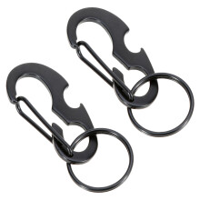Double Spring Carabiner Clip, Stainless Steel Miniature Tool For Outdoor Adventures