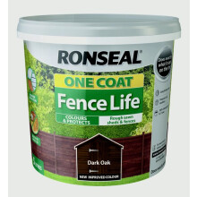 One Coat Shed and Fence Protector Dark Oak 5 litres (Covers up to 6 Fence Panels) All Weather Protection