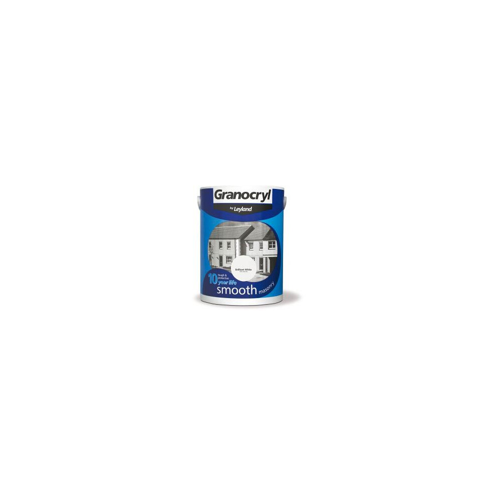 Granocryl by Leyland 303140 5 Litre Smooth Masonry Paint - Brilliant White