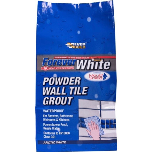 Everbuild Forever White Powder Wall Tile Grout 1.2kg