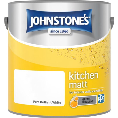 Johnstone's Kitchen Matt 2.5L, Pure Brilliant White