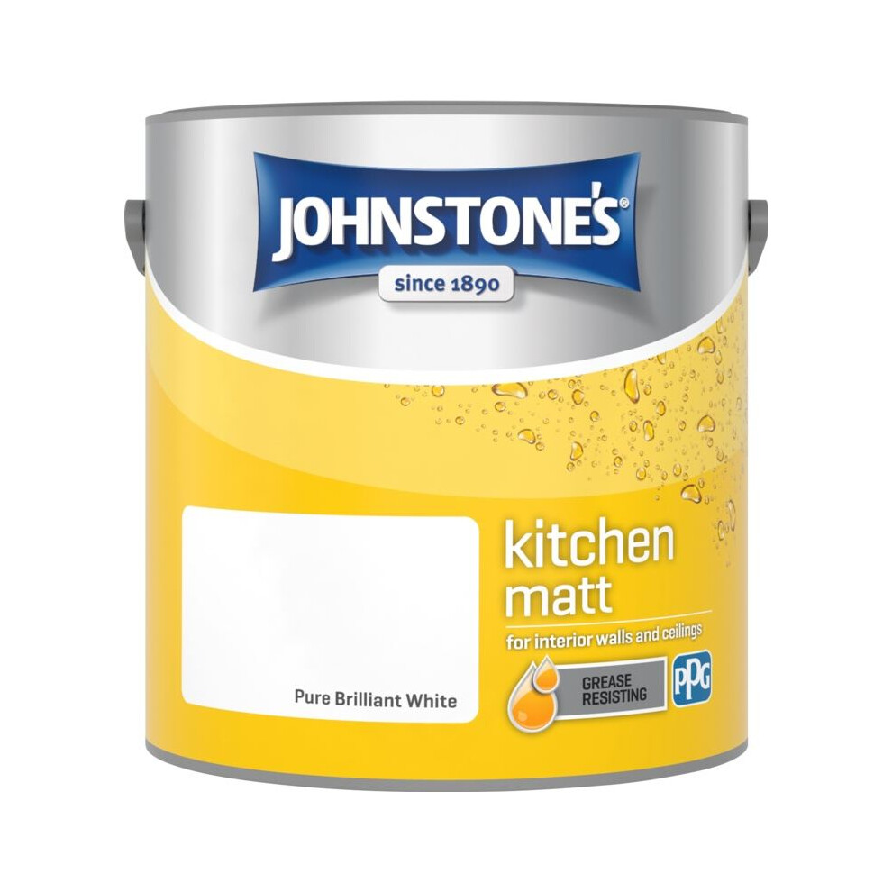 Johnstone's Kitchen Matt 2.5L, Pure Brilliant White