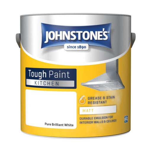 Johnstone's Kitchen Matt 2.5L, Pure Brilliant White 2