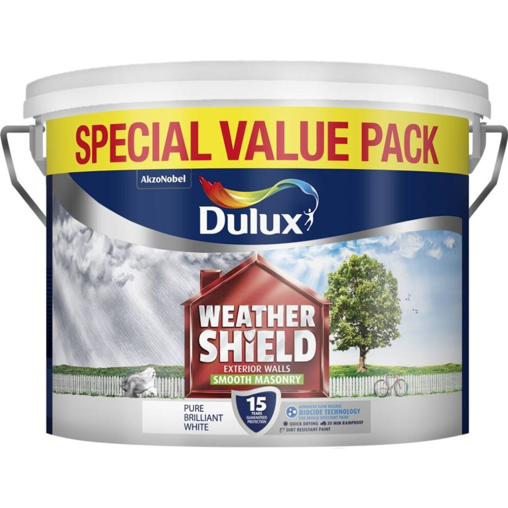 Dulux Weathershield Masonry Smooth Pure Brilliant 7.5L White
