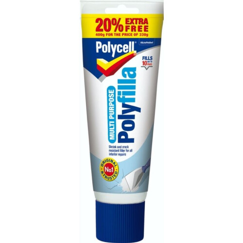 Polycell 5084955 Multi Purpose Polyfilla Tube 330g + 20% 2