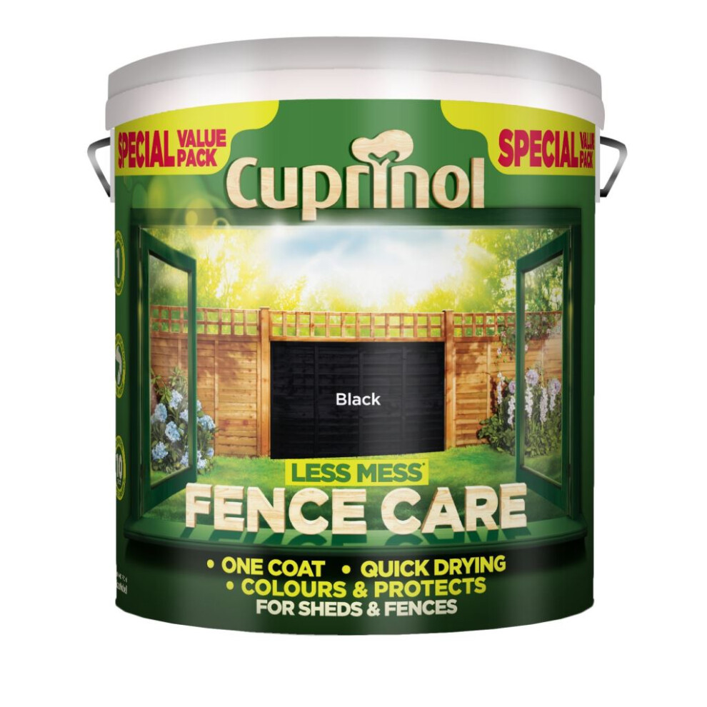 Cuprinol LMFCBL6L Less Mess Fence Care Black 6 Litre, 6l